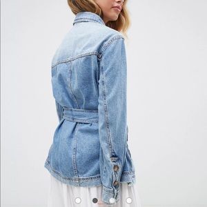 Free People Jean Jacket with tie